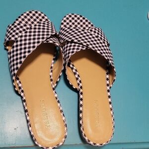 Talbots Gingham Patterned Women's Sandals